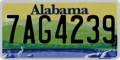 AL license plate 7AG4239