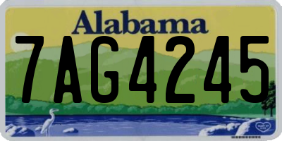 AL license plate 7AG4245