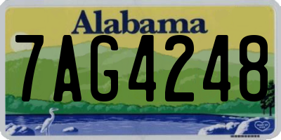 AL license plate 7AG4248