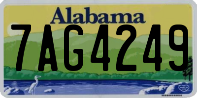 AL license plate 7AG4249