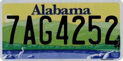 AL license plate 7AG4252