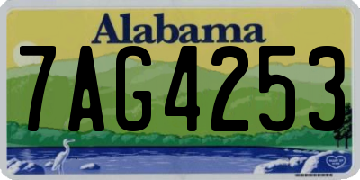 AL license plate 7AG4253