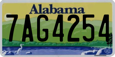 AL license plate 7AG4254