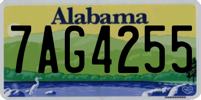 AL license plate 7AG4255