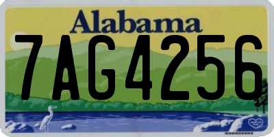 AL license plate 7AG4256