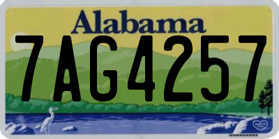 AL license plate 7AG4257