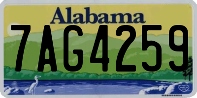 AL license plate 7AG4259