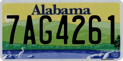 AL license plate 7AG4261