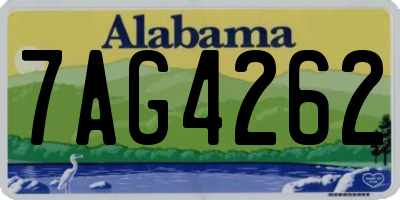 AL license plate 7AG4262