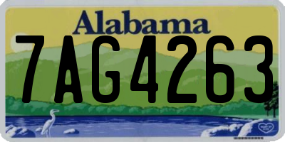 AL license plate 7AG4263