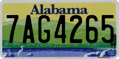 AL license plate 7AG4265
