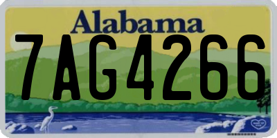 AL license plate 7AG4266