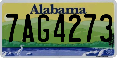 AL license plate 7AG4273