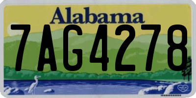 AL license plate 7AG4278