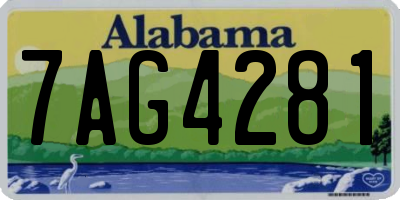 AL license plate 7AG4281