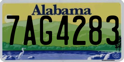 AL license plate 7AG4283