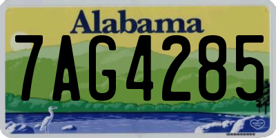 AL license plate 7AG4285