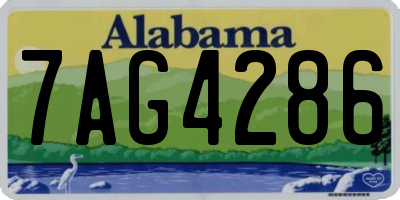 AL license plate 7AG4286