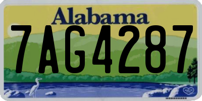 AL license plate 7AG4287