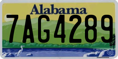 AL license plate 7AG4289