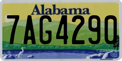 AL license plate 7AG4290