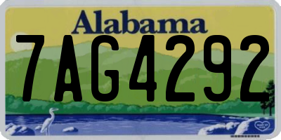 AL license plate 7AG4292