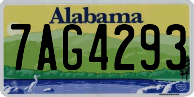 AL license plate 7AG4293