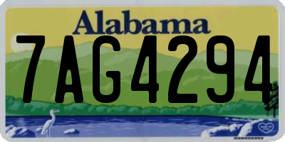 AL license plate 7AG4294