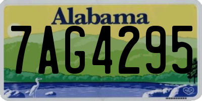 AL license plate 7AG4295