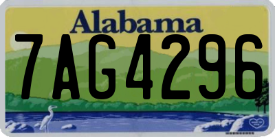 AL license plate 7AG4296