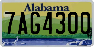 AL license plate 7AG4300