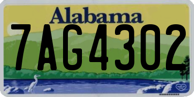 AL license plate 7AG4302