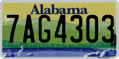 AL license plate 7AG4303
