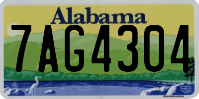 AL license plate 7AG4304