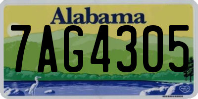 AL license plate 7AG4305