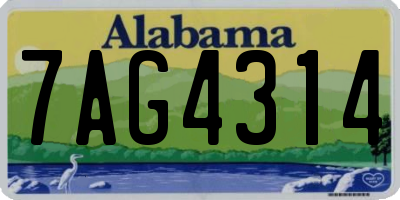 AL license plate 7AG4314