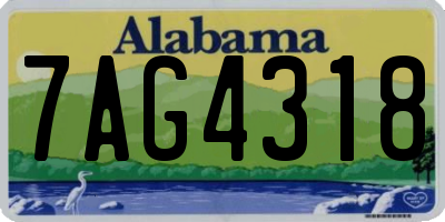 AL license plate 7AG4318