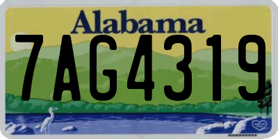 AL license plate 7AG4319