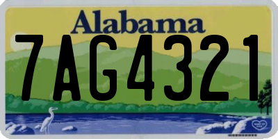 AL license plate 7AG4321