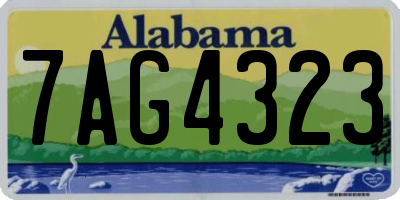 AL license plate 7AG4323