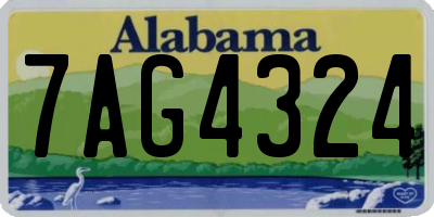 AL license plate 7AG4324