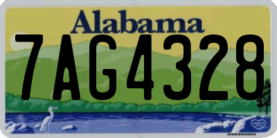 AL license plate 7AG4328
