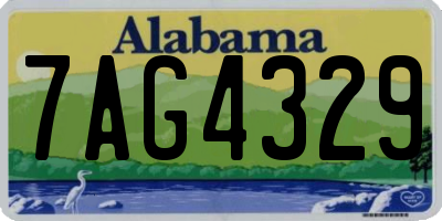 AL license plate 7AG4329
