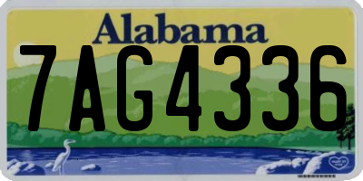 AL license plate 7AG4336