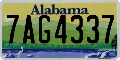 AL license plate 7AG4337