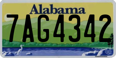AL license plate 7AG4342
