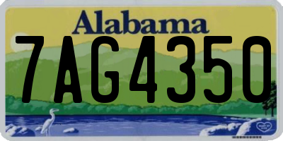 AL license plate 7AG4350