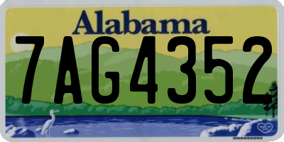 AL license plate 7AG4352