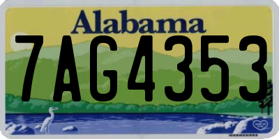 AL license plate 7AG4353