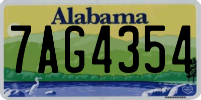 AL license plate 7AG4354